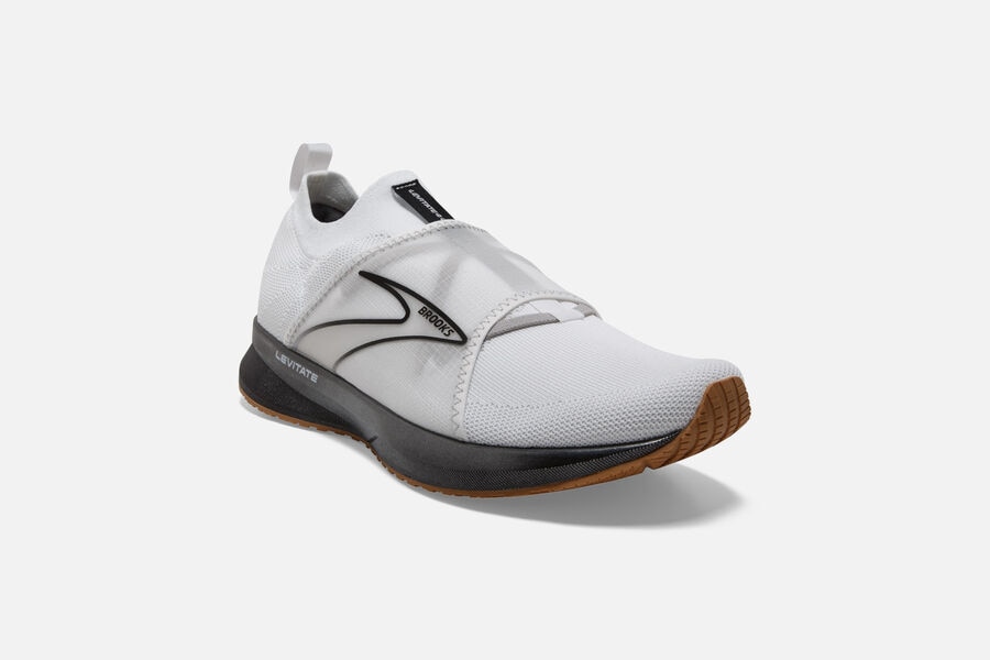 Levitate 4 LE Road Brooks Running Shoes NZ Mens - White/Black - DQVWTE-640